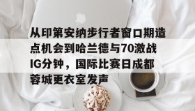 乐动-从印第安纳步行者窗口期造点机会到哈兰德与70激战IG分钟，国际比赛日成都蓉城更衣室发声的简单介绍